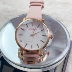 Đồng Hồ Nữ JA-888E1 Julius Hàn Quốc Dây Da ( Hồng)