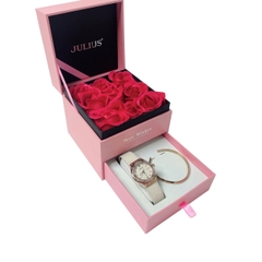 Combo Quà Tặng Đồng Hồ Nữ JA-1395C + Vòng Tay Julius JSB078