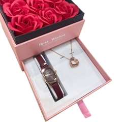 Combo  Quà Tăng Đồng Hồ Nữ JA-1112D+ Lắc Tay ESME ES214