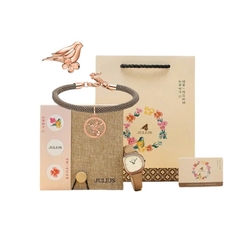 Đồng Hồ Nữ  JA-1436B Julius Hàn Quốc Dây Da (Nâu)