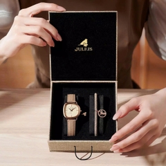 Đồng Hồ Nữ  JA-1436B Julius Hàn Quốc Dây Da (Nâu)