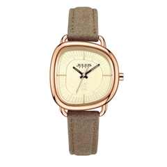 Đồng Hồ Nữ  JA-1436B Julius Hàn Quốc Dây Da (Nâu)