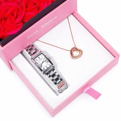 Combo Đồng Hồ  Nữ Julius JA-1338A1 + Dây Chuyền ESME  ES482