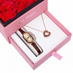 Combo Đồng Hồ Nữ JA-1432C Julius  + Dây Chuyền  ESME ES482