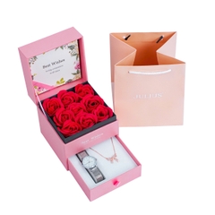 Combo Phụ Kiện  Đồng Hồ Nữ JA-1164L Julius Hàn Quốc Dây Thép (Nhiều Màu)