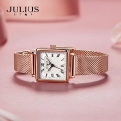 Đồng Hồ Nữ JS-031 Julius Star Kính Sapphire Hàn Quốc dây da (4 Màu)