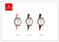 [New Arrival] Đồng Hồ Nữ JA-1593 Julius Mặt Xà Cừ  Dây Da(3 màu)