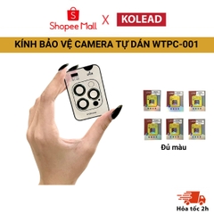 [ TỰ DÁN ] Kính bảo vệ camera tự dán KOLEAD 001 màu viền tương thích các dòng máy 11 12 13 14 15 pro plus promax