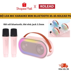 Loa Karaoke Bluetooth P6 KOLEAD Kèm 1 2 Micro Không Dây, Âm Thanh Siêu Hay,Sang Trọng Nhỏ Gọn Tiện Lợi,dễ dàng mang theo