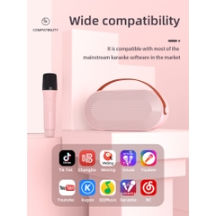 Loa Karaoke Bluetooth P6 KOLEAD Kèm 1 2 Micro Không Dây, Âm Thanh Siêu Hay,Sang Trọng Nhỏ Gọn Tiện Lợi,dễ dàng mang theo