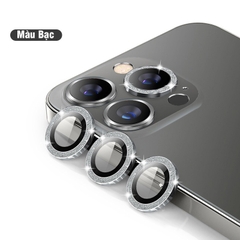 Bộ dán bảo vệ nhũ kim cương lấp lánh mắt camera iph KOLEAD ZC-R2 bằng kim loại chống xước cho iphone 15 14 13 12 11 promax pro plus