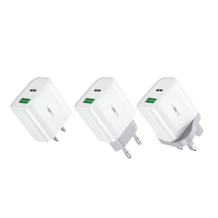 Bộ sạc nhanh, củ/cốc sạc WEKOME U53 PD 20W KÈM QC 3.0 SIÊU BỀN Cho 5/6/7/8/X/11/12/13/14 USB-C To ip