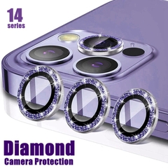 Bộ dán bảo vệ nhũ kim cương lấp lánh mắt camera iph KOLEAD ZC-R2 bằng kim loại chống xước cho iphone 15 14 13 12 11 promax pro plus