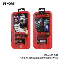Kính cường lực KingKong WEKOME 081 loại mới nhất 9H full màn - trong suốt/chống nhìn trộm - cho iph 15 15Pro 15Promax