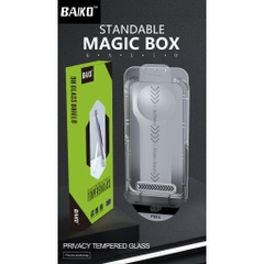 [TỰ DÁN 2IN1] Kính cường lực iphone Kingkong BAIKO trong suốt Cao cấp siêu mượt, siêu dẻo tích hợp giá đỡ điện thoại cho Iphone 11 12 13 14 15 plus pro promax