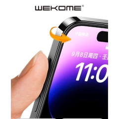 Kính cường lực khung tự dán KINGKONG WEKOME 079/080 mới nhất siêu mượt, tích hợp giá đỡ điện thoại cho lph 15 Pro Promax