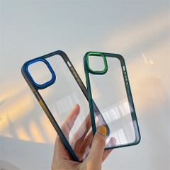Ốp lưng TPU Dẻo KOLEAD P48 Trong Suốt Màu Sắc Ngọt Ngào phối kim loại Cho IPhone 14 15 Pro Promax Plus