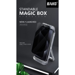 [TỰ DÁN 2IN1] Kính cường lực iphone Kingkong BAIKO trong suốt Cao cấp siêu mượt, siêu dẻo tích hợp giá đỡ điện thoại cho Iphone 11 12 13 14 15 plus pro promax