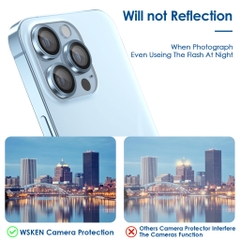 Bộ dán bảo vệ Camera viền kim loại KOLEAD ZC-R1 cho iphone 11 12 13 14 15 pro max plus bảo vệ từng ống kính
