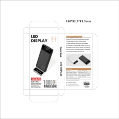 Sạc dự phòng WP161 - 163 tích hợp màn hình Led Dung Lượng 10000mAh - 20000mAh WEKOME màu sắc trẻ trung, 4 cổng sạc