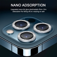 Bộ dán bảo vệ nhũ kim cương lấp lánh mắt camera iph KOLEAD ZC-R2 bằng kim loại chống xước cho iphone 15 14 13 12 11 promax pro plus