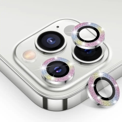 Bộ dán bảo vệ nhũ kim cương lấp lánh mắt camera iph KOLEAD ZC-R2 bằng kim loại chống xước cho iphone 15 14 13 12 11 promax pro plus