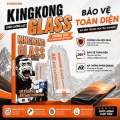 [TỰ DÁN] Kính cường lực KINGKONG AR cao cấp trong suốt, chống chói lóa, viền siêu mỏng iph 13 14 15 16 17 18 pro promax