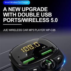 Tẩu sạc Bluetooth đa năng cho oto WEKOME