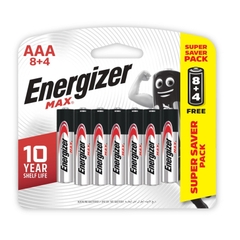 PIN ENERGIZER MAX AAA E92 BP8+4 - Vỉ 12 Viên Chính Hãng , Siêu Bền , Siêu Tiết Kiệm