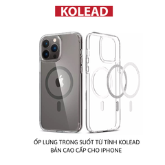 Ốp lưng Magsafe trong suốt KOLEAD - Hỗ trợ sạc không dây cho iPhone X/XS/11/12/13/14 PROMAX