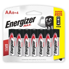 PIN ENERGIZER MAX AA E91 BP8+4 - Vỉ 12 viên, Chính Hãng , Siêu Bền, Chất Lượng Cao