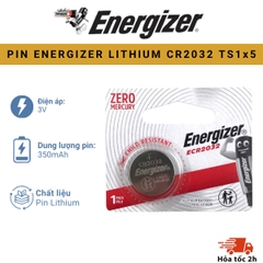 PIN ENERGIZER LITHIUM CR2032 TS1x5 - Pin Cúc Áo Dung Lượng Cao, Vỉ 1 Viên