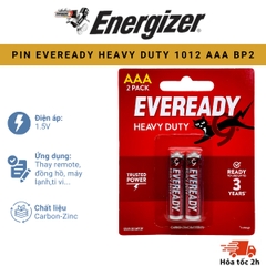 PIN EVEREADY HEAVY DUTY 1012 AAA BP2 - Vỉ 2 Viên Chính Hãng, Chất Lượng Tốt