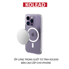 Ốp lưng Magsafe trong suốt KOLEAD - Hỗ trợ sạc không dây cho iPhone X/XS/11/12/13/14 PROMAX