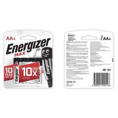 PIN ENERGIZER MAX AA E91 BP4 Vỉ 4 Viên Chính Hãng