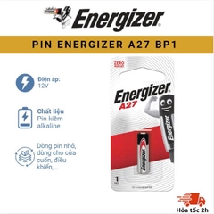 PIN ENERGIZER A27 BP1 - Pin Alkaline Chính Hãng, Vỉ 1 Viên Cho Remote Cửa Cuốn