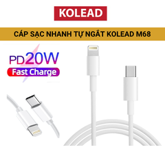 Cáp sạc nhanh chính hãng cổng ra TypeC M68 ngắt tự động, an toàn tương thích Iphone 11 12 13 14 15 Pro Plus Promax