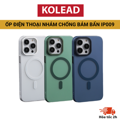 ỐP CASE điện thoại nhám chống bám bẩn hỗ trợ sạc không dây viền camera và nút bấm kim loại sang trọng KOLEAD IP009