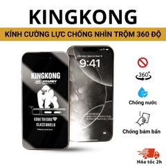 Kính cường lực KINGKONG K12 chống nhìn trộm 360 độ, chống trầy xước, bảo vệ camera 11 12 13 14 15 16 Pro Plus Promax.