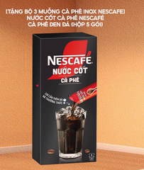 Nước cốt cà phê NESCAFÉ - CÀ PHÊ ĐEN ĐÁ (hộp 5 gói)