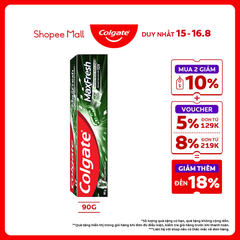 Kem đánh răng Colgate Maxfresh Bamboo Charcoal cho hơi thở thơm mát và làm trắng răng 90g