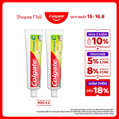 Bộ 2 Kem đánh răng Colgate Vitamin C thơm mát 90g