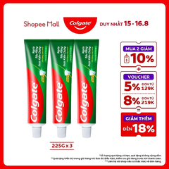 Bộ 3 Kem đánh răng Colgate ngừa sâu răng răng chắc khỏe 225g/tuýp