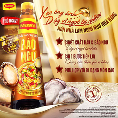 Dầu Hào Cao Cấp Nestlé MAGGI® Bào Ngư chai 820g - 1 bước xào, óng ánh chuẩn nhà hàng. Chai lớn, giá tiết kiệm 10%