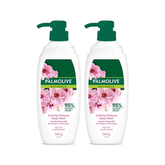 Bộ 2 chai sữa tắm Palmolive sảng khoái dịu êm 95% chiết xuất từ hoa anh đào 500g