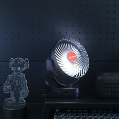 [8000mAh] Quạt kẹp tích điện 3in1 YOOBAO F8 dung lượng pin 8000mAh tích hợp đèn led, sạc dự phòng- bảo hành chính hãng