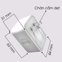 Ổ cắm đơn điều khiển bằng wifi từ xa thông minh Rạng Đông OC01 - Thiết kế nhỏ gọn, tiện lợi dùng cho mọi gia đình