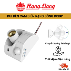 Đui đèn cảm biến Rạng Đông ĐCB01.PIR E27 công suất 300W tích hợp cảm biến chuyển động và cảm biến ánh sáng tiện lợi