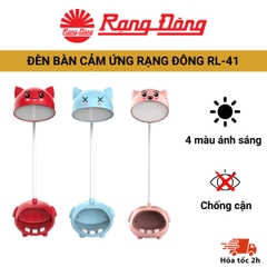 Đèn LED cảm ứng để bàn Rạng Đông RD RL-41 8W Thiết Kế Cảm Ứng Phần Tai Thú Độc Đáo có hộc đựng đồ tiện lợi cho bé