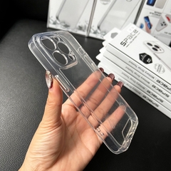 Ốp lưng trong suốt hạn chế ố vàng KOLEAD P83 tích hợp nút bấm kim loại, viền bảo vệ camera cho iphone 11 12 13 14 15 16
